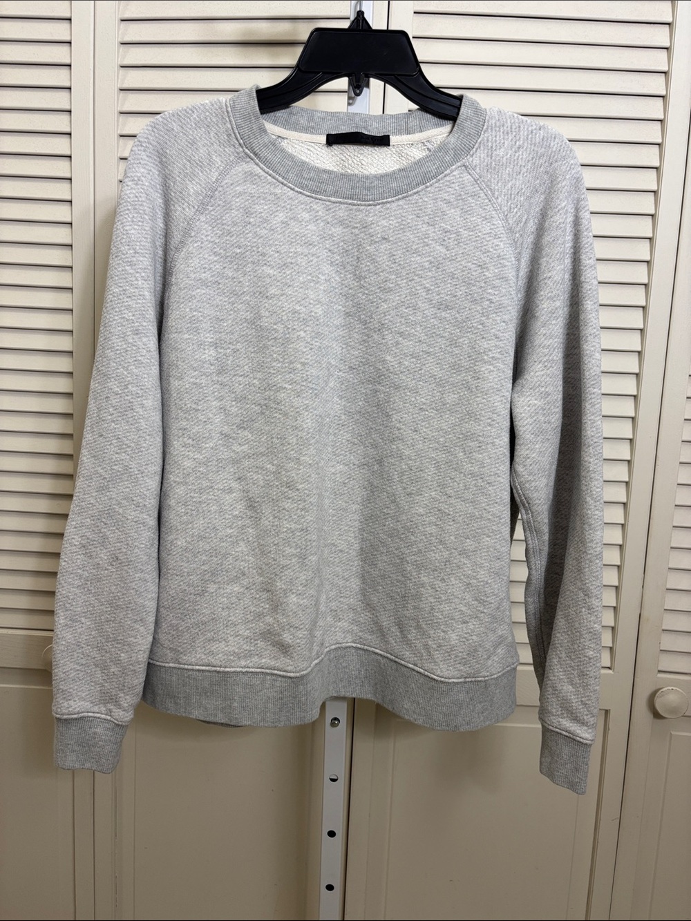 Jenni Kayne Light Gray Crewneck Cotton & Viscose Sweatshirt XL